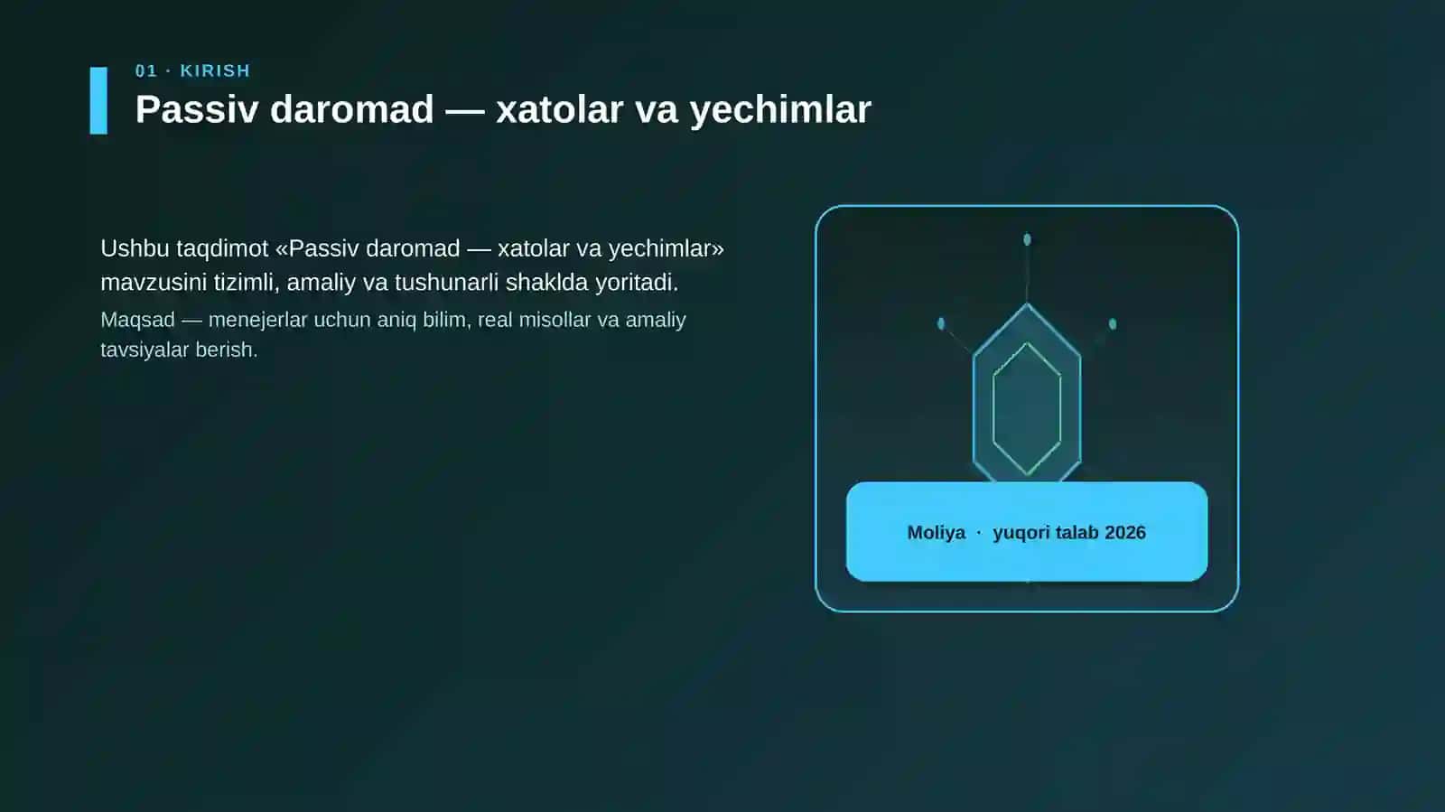Passiv daromad — xatolar va yechimlar 3
