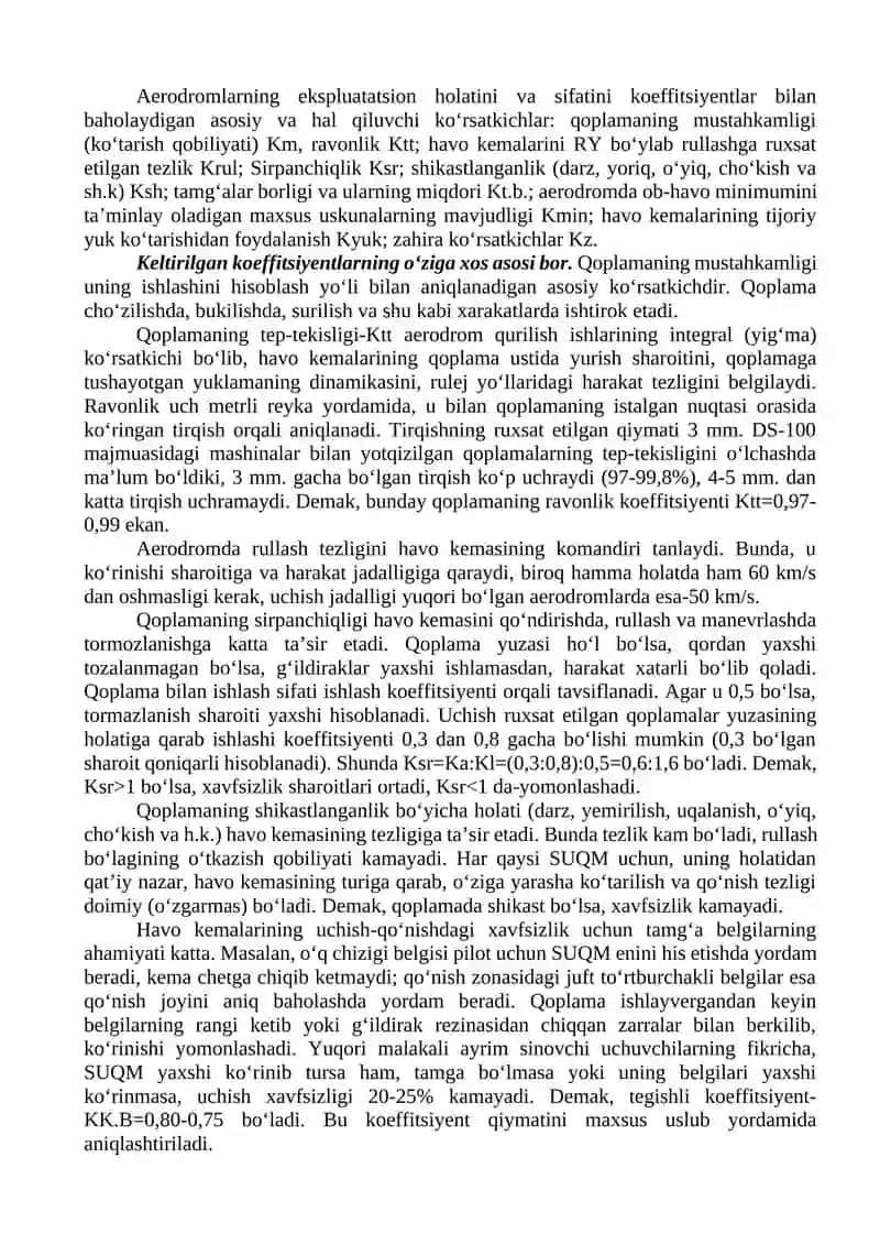 Aerodromlarni ekspluatatsiya qilish asoslari 3