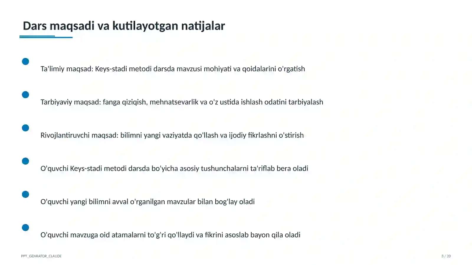 Keys-stadi metodi darsda 3