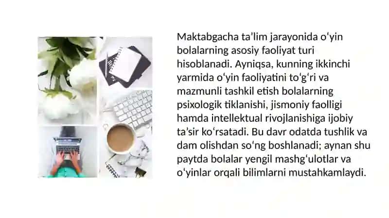 Kunning ikkinchi yarmida o’yin faoliyatini samarali tashkil etish yo’llari 3