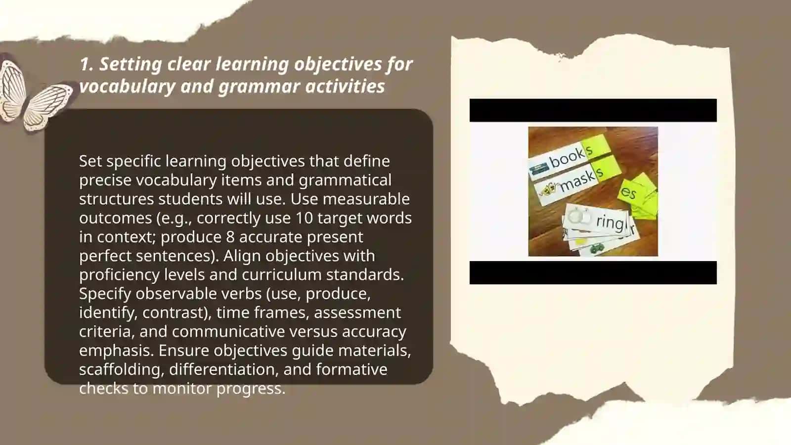 Designing your own activities for teaching Vocabulary and Grammar 3
