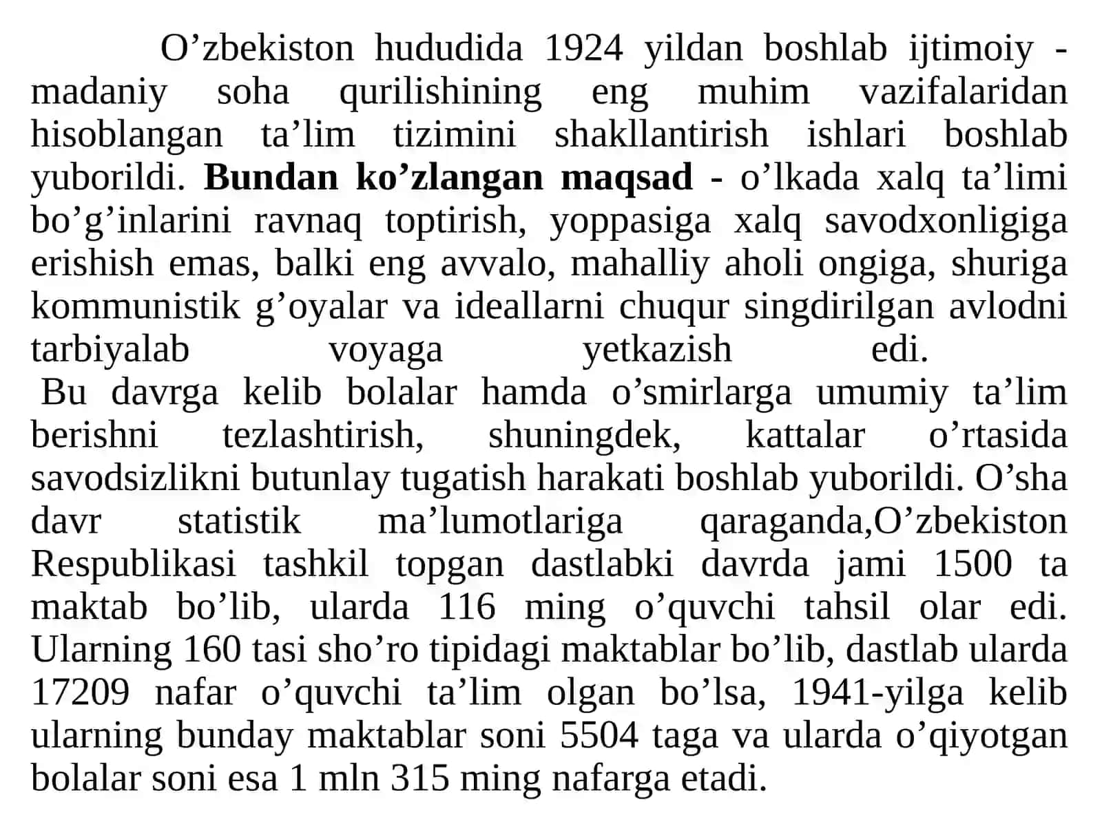 1924-1991 yillarda O’zbekistonda ta’lim tizimi va pedagogik fikrlar rivoji 3