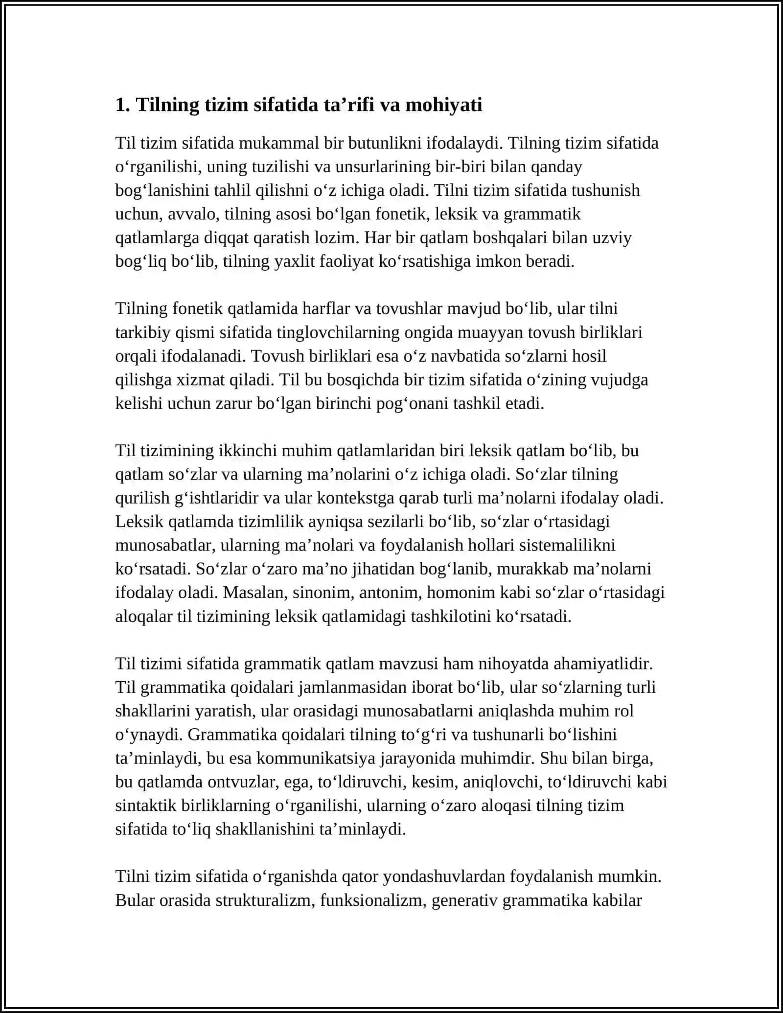 Tilning Tizim Sifatidagi Mohiyati 3