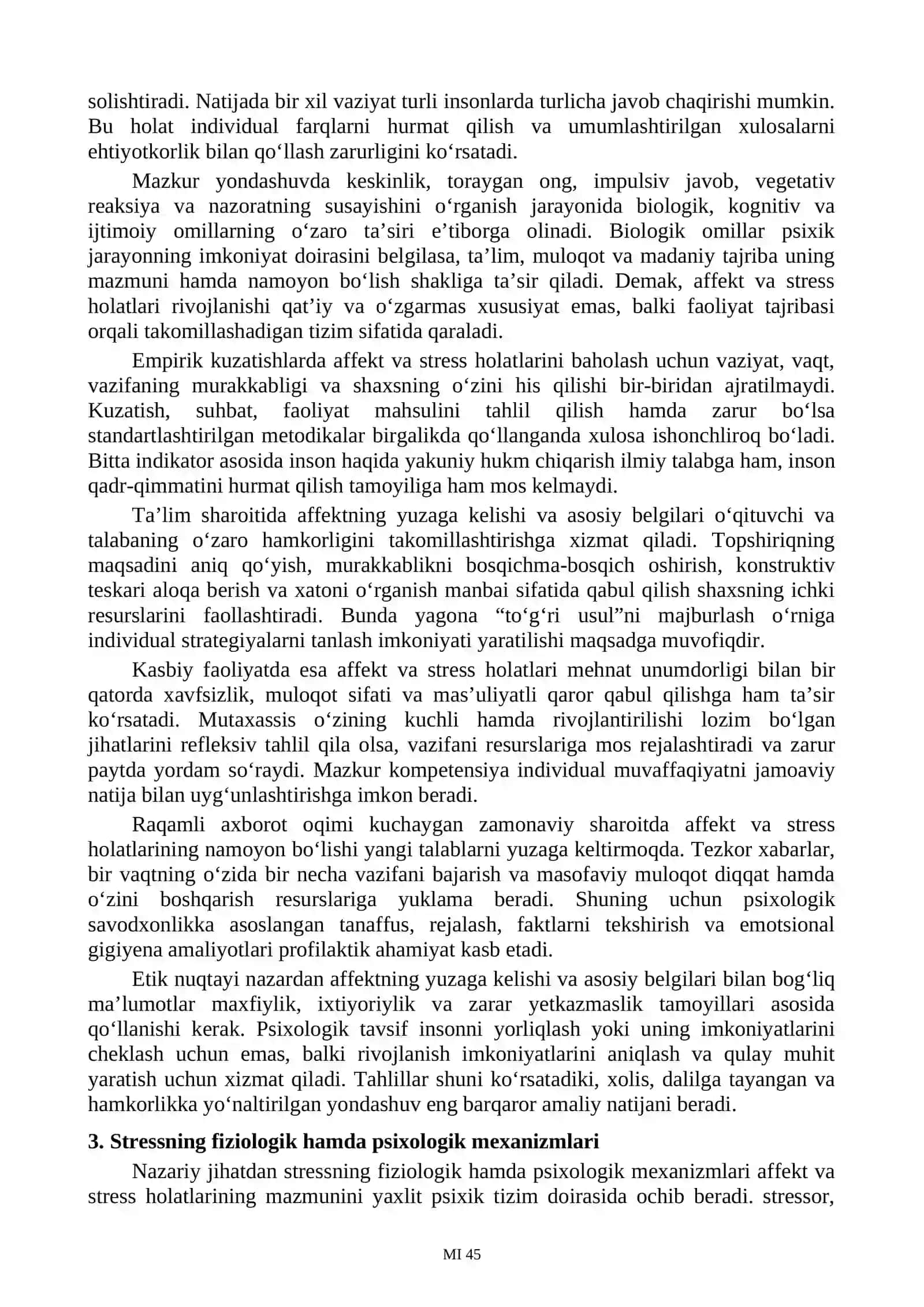 Affekt va stress (jiddiylik) holatlari 3