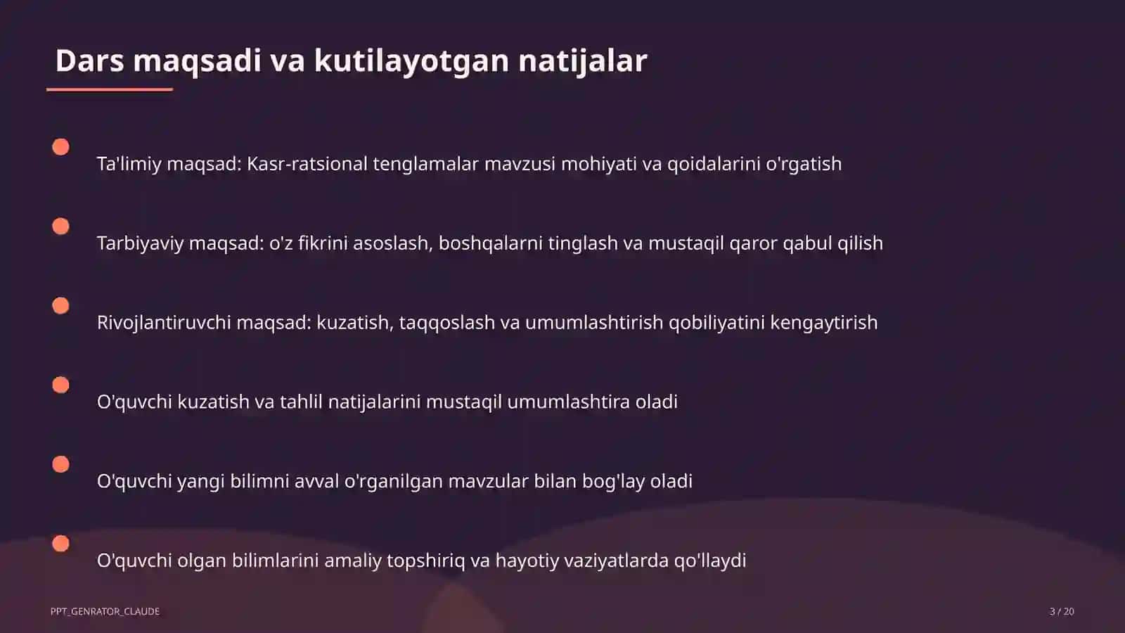 Kasr-ratsional tenglamalar (8-sinf) 3