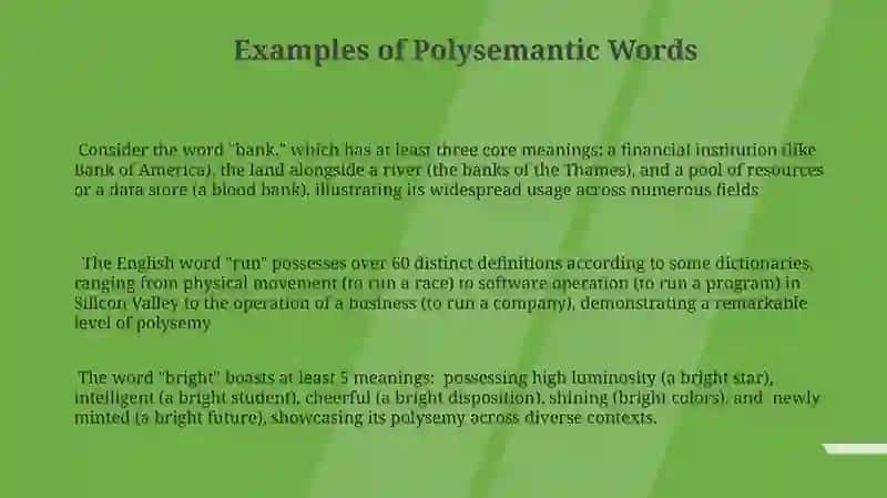 Polysemantic and monosemantic words 3