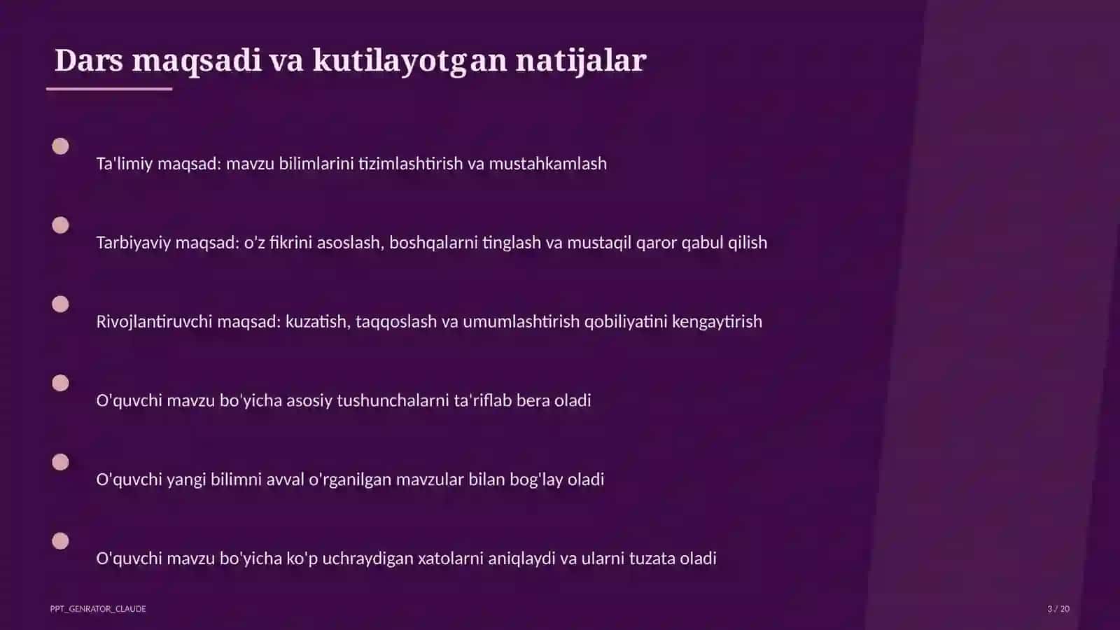 Comparative and superlative adjectives (6-sinf) 3