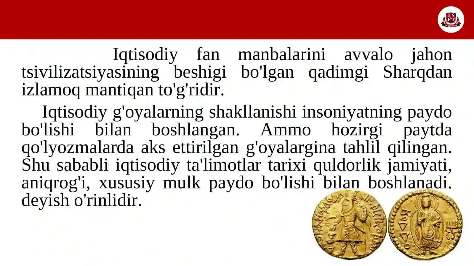 Qadimgi dunyo iqtisodiy gʻoyalari. Oʻrta Osiya mutafakkirlari iqtisodiy gʻoyalari. Merkantilizm iqtisodiy ta’limotining mohiyati va ahamiyati 3