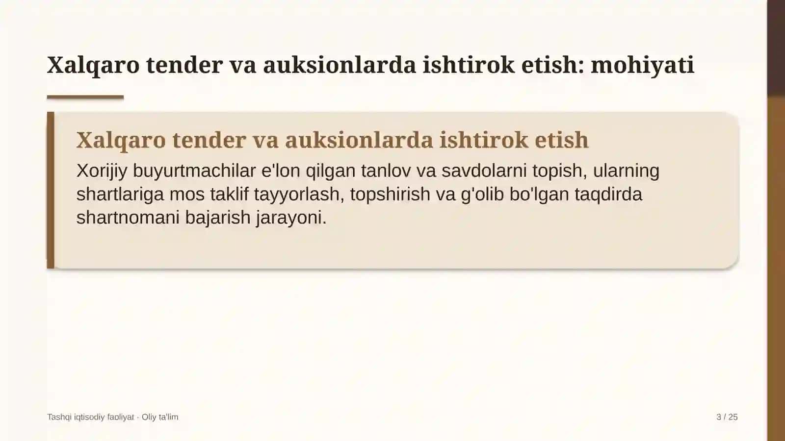 Xalqaro tender va auksionlarda ishtirok etish: mohiyati 3