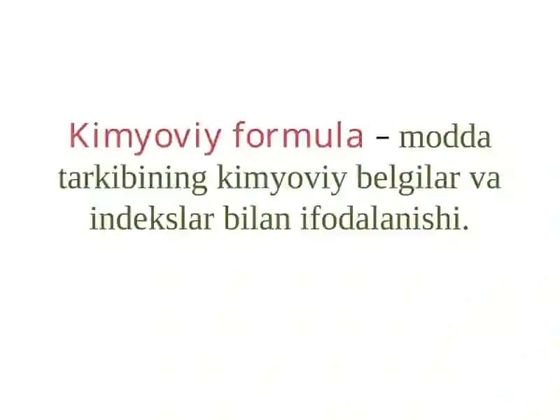 Kimyoviy formula - Valentlik 3