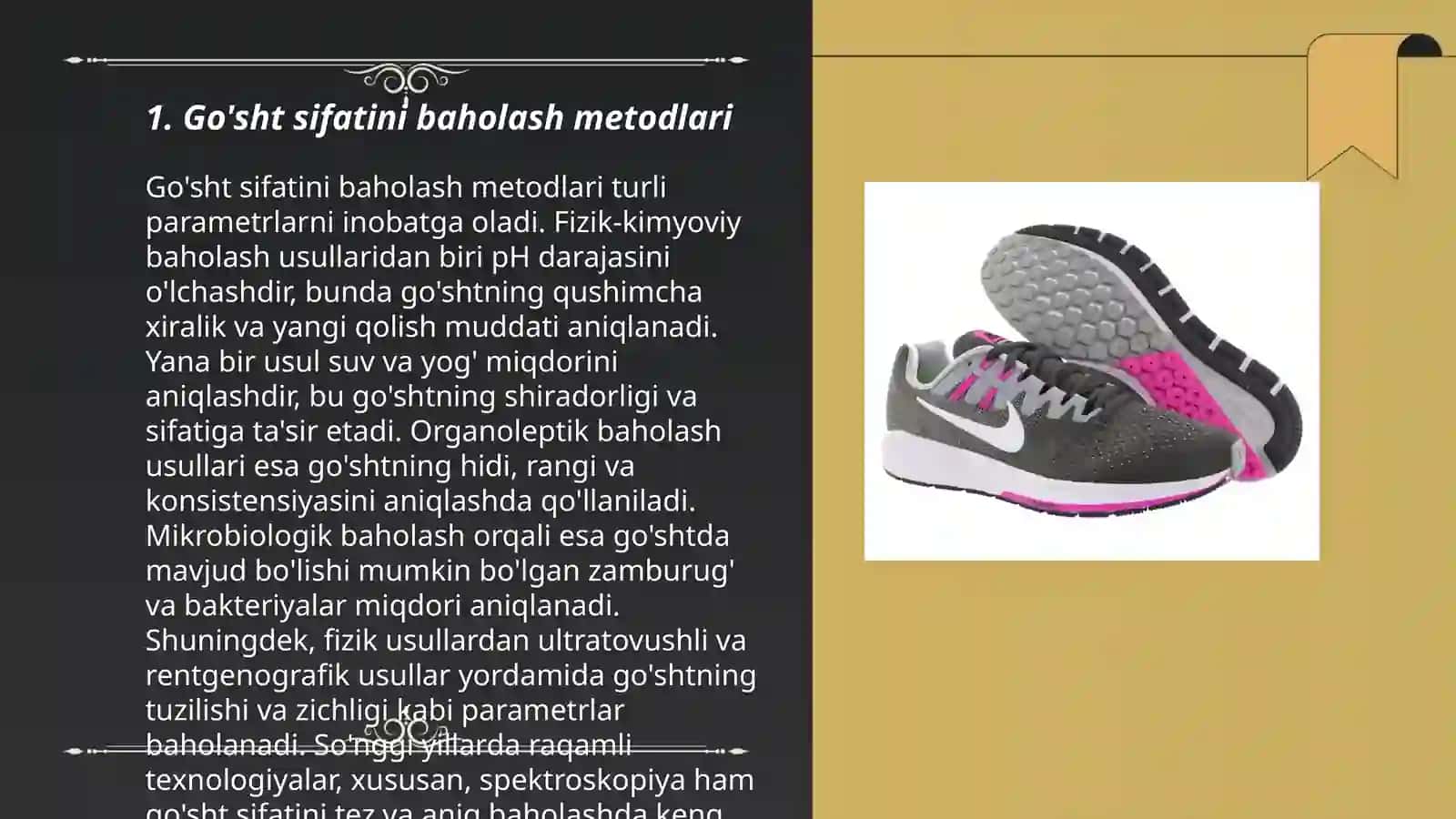 Go’shtning yangiligini aniqlsh muskul to’qimalarning morfologik tuzilishini aniqlash 3