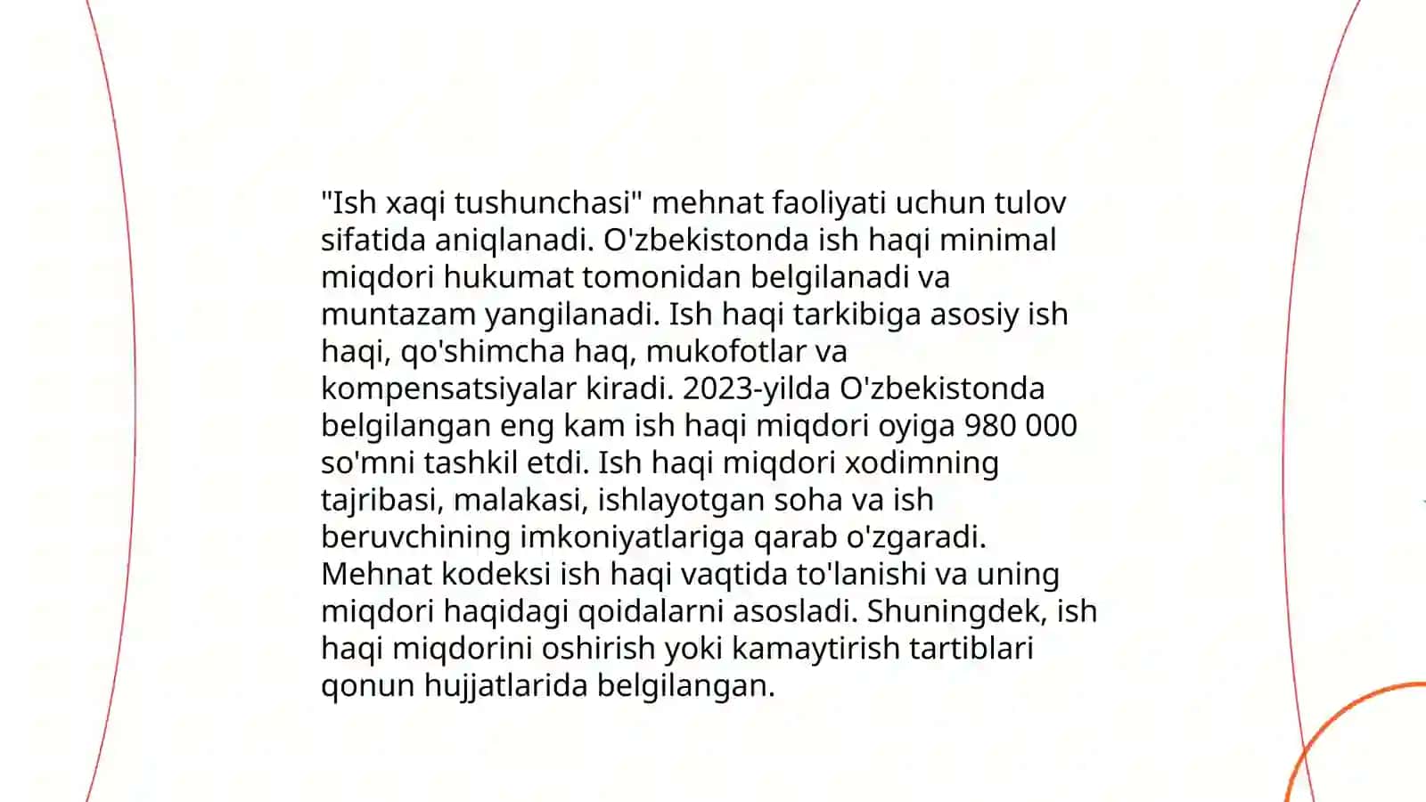 O‘ZBEKISTONDA ISH HAQI, ISH HAQI TURLARI VA ISH HAQINI OSHIRISHNING ISTIQBOLLARI 3