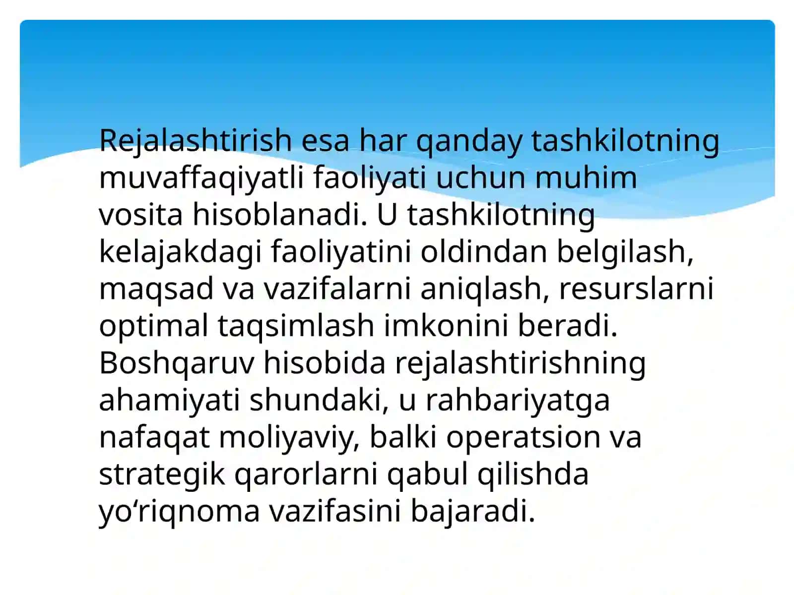 Boshqaruv hisobidagi rejalashtirishning ahamiyati 3