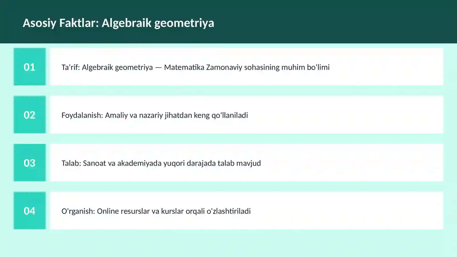 Algebraik geometriya 3