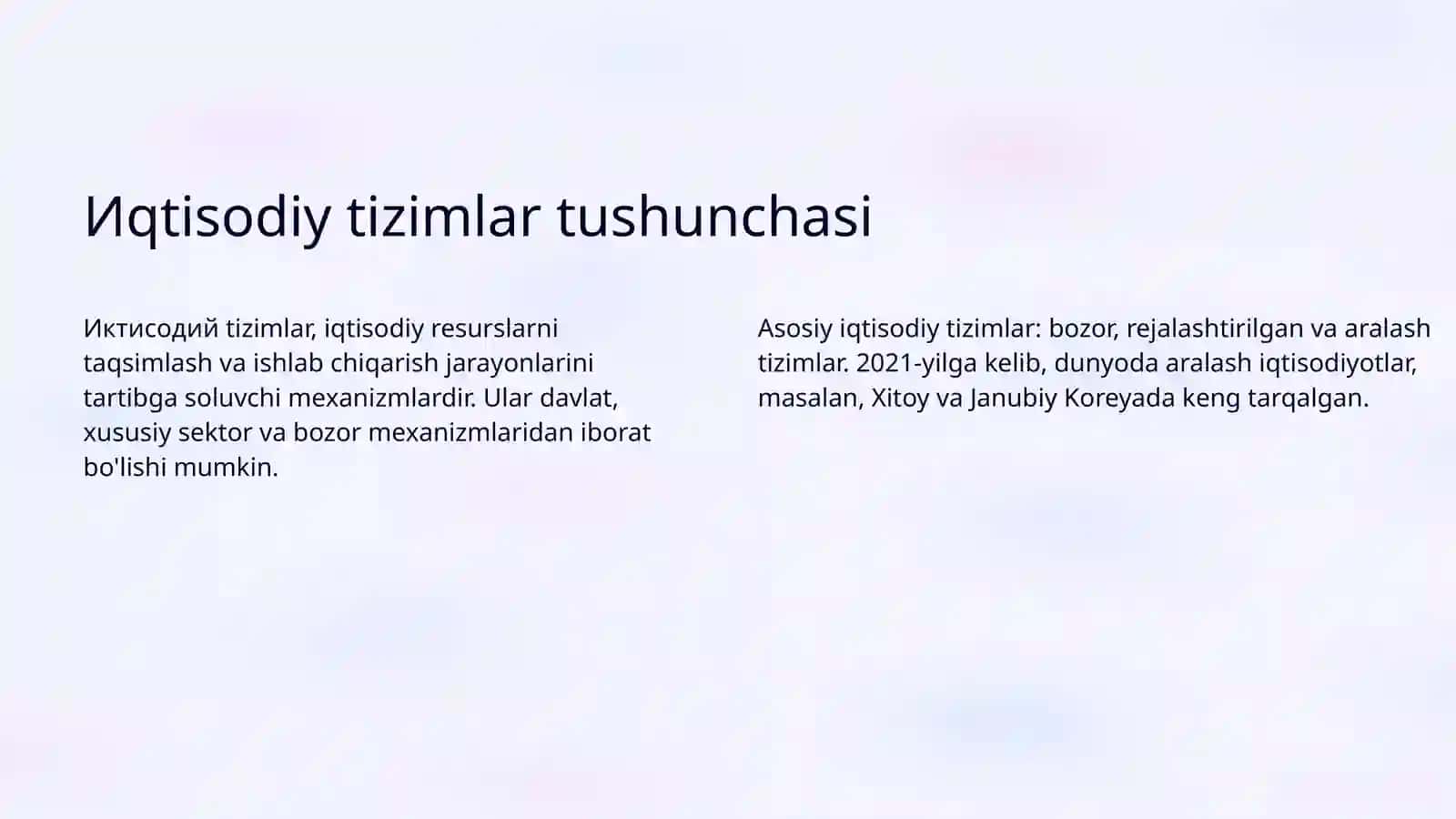 Иктисодий тизим ва мулкчилик 3