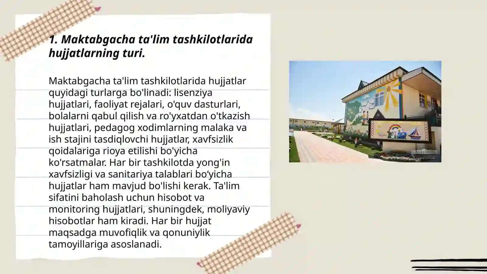 Maktabgacha ta'lim tashkilotlarida ish hujjatlarini yuritilishi 3