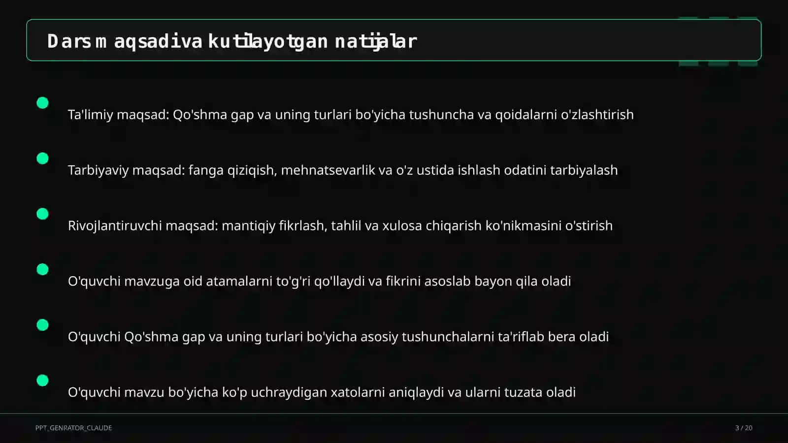 Qo'shma gap va uning turlari (9-sinf) 3
