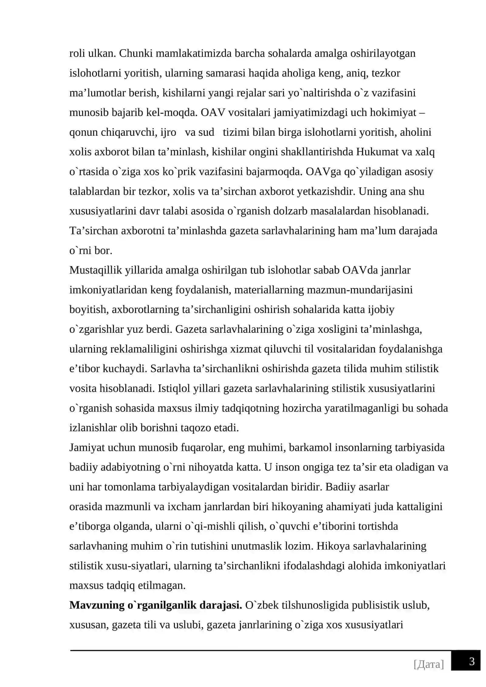 Tahliliy maqolalar yozishda uslub masalalari 3