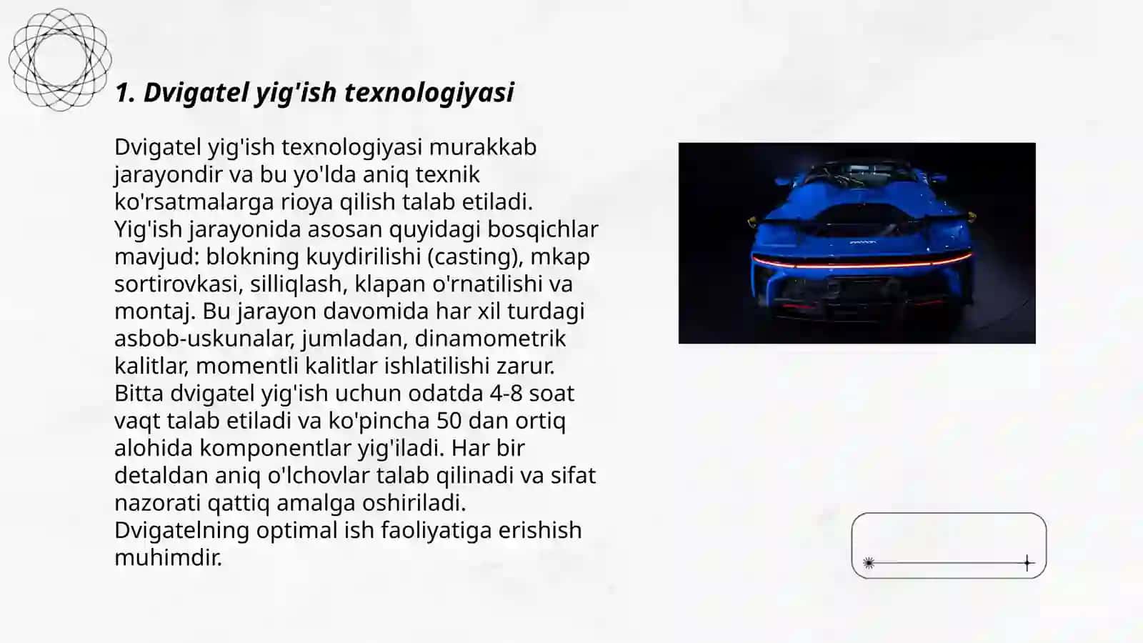 Avtomobilni yig'ish texnologiyasi 3