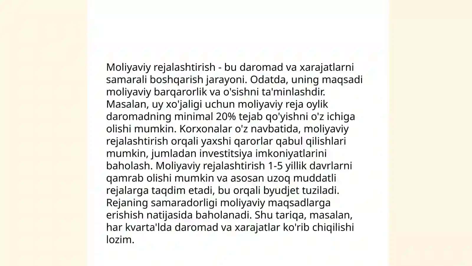 Moliyaviy rejalashtirish 3