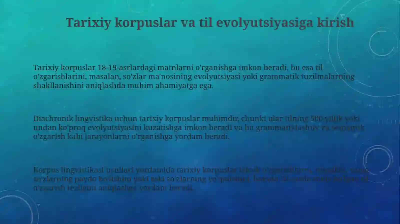 Tarixiy korpuslar va tilning evolyutsiyasi 3