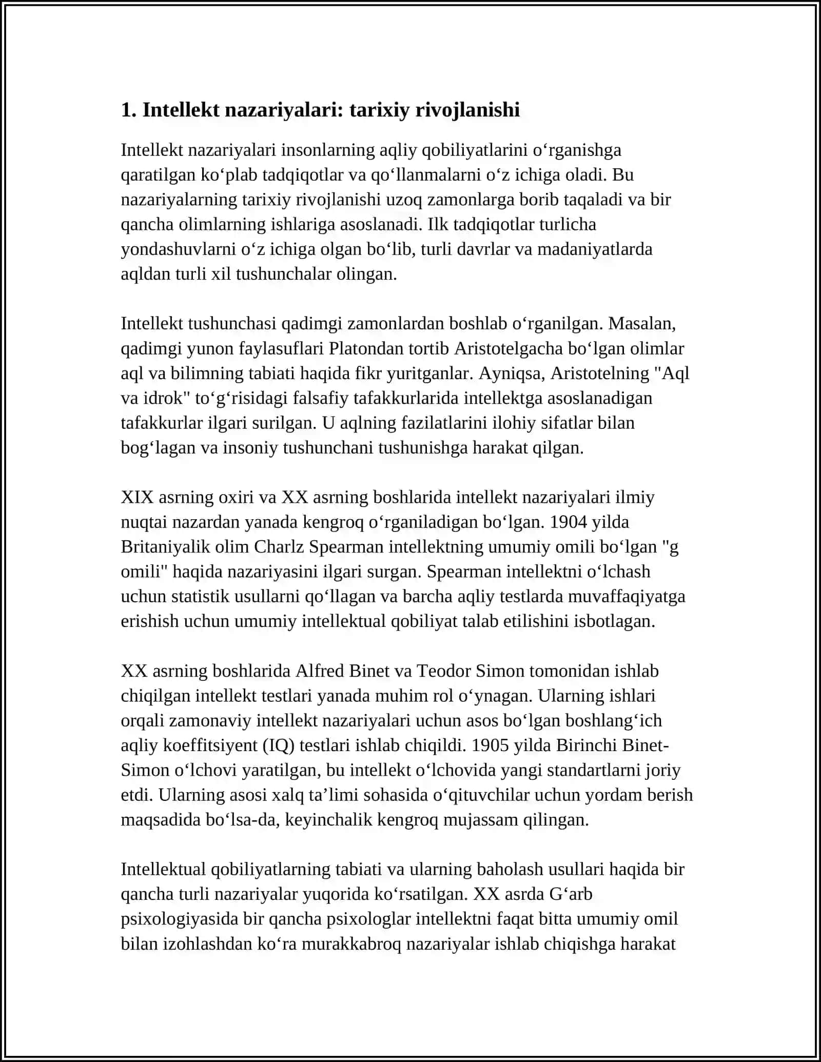 INTELLEKT VA KREATIVLIK NAZARIYALARI 3