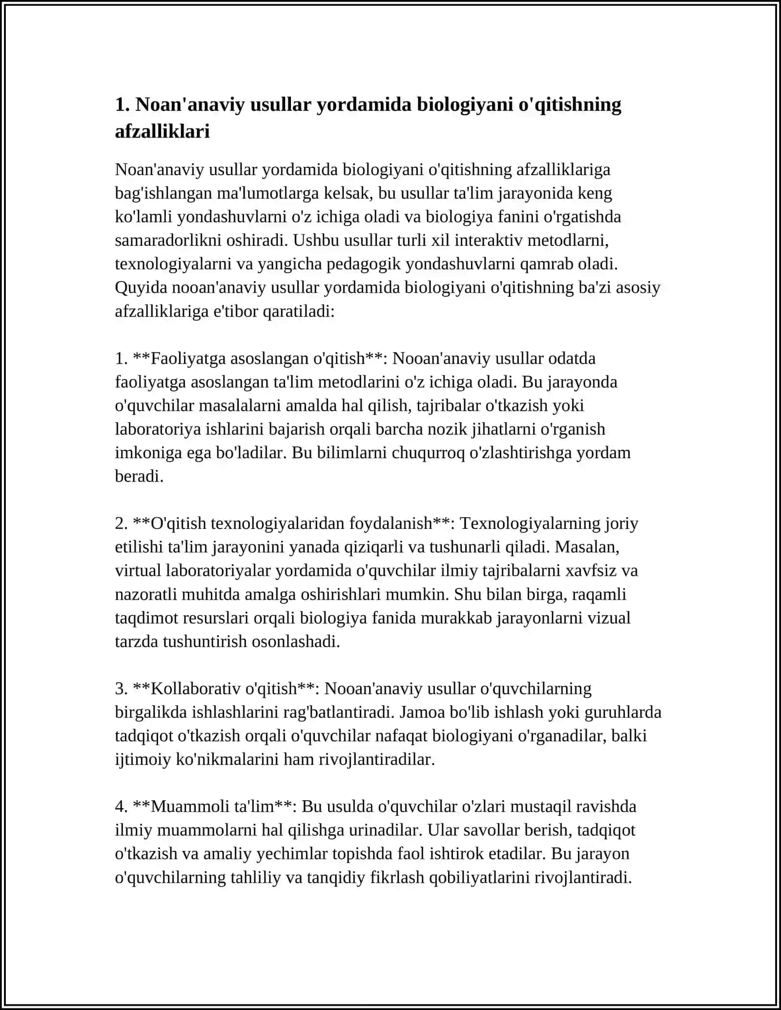 BIOLOGIYA DARSLARIDA NOAN'ANAVIY USULLARNI QÕLLASH METODOLOGIYASI 3