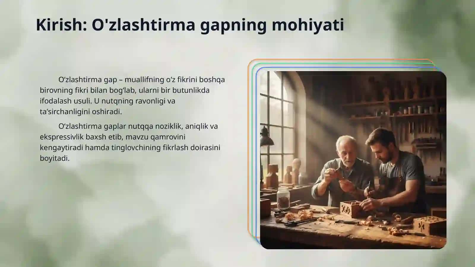 O'zlashtirma gap 3