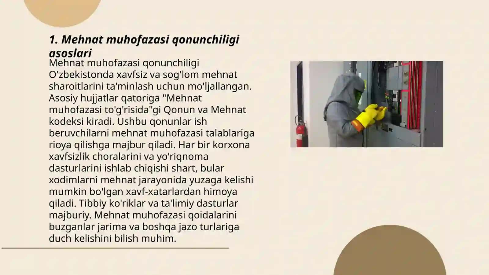 Mehnat muhofazasi qonunchiligi asoslari 3