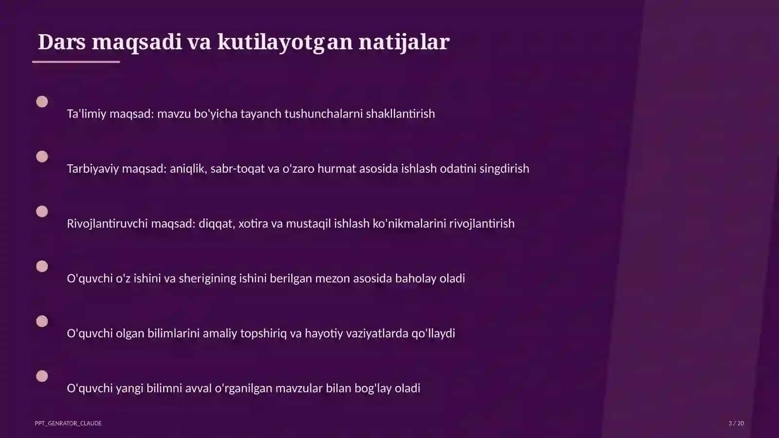 Uy vazifasini samarali tashkil etish 3