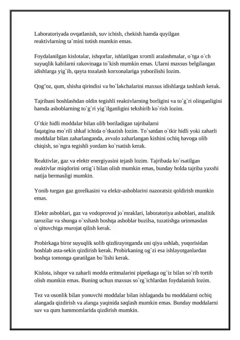Organik moddalarni sifati jixatidan tadqiq qilish 3