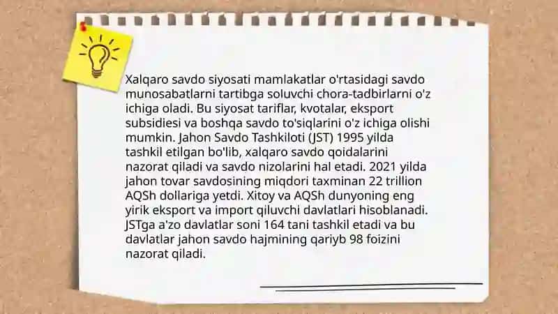 TASHQI IQTISODIY MUNOSABATLARNING RIVOJLANISHI VA OCHIQ IQTISODIYOTNING SHAKLLANISHI 3