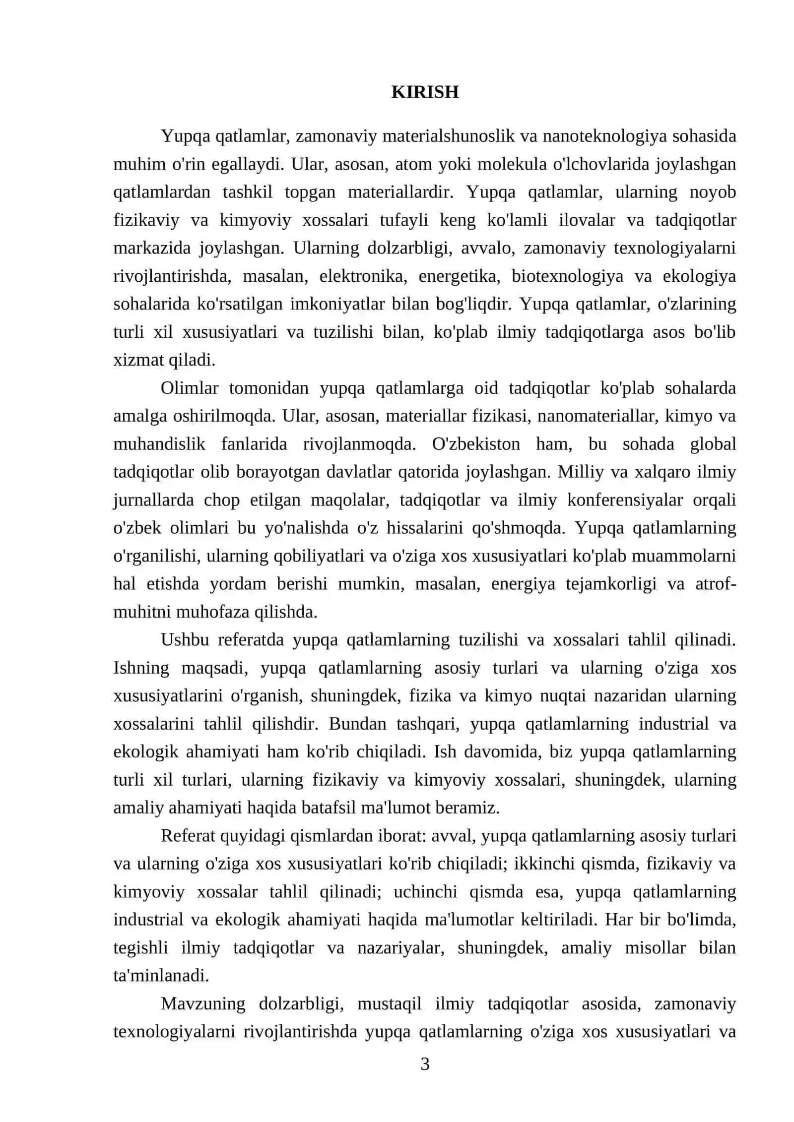 Yupqa qatlamlarning tuzilishi va xossalari 3