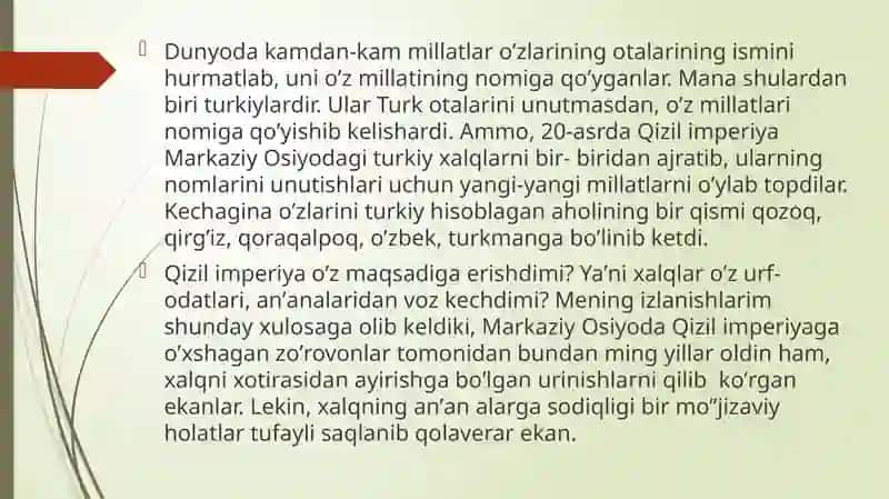Oʼzbek atamasining kelib chiqishi haqida 3