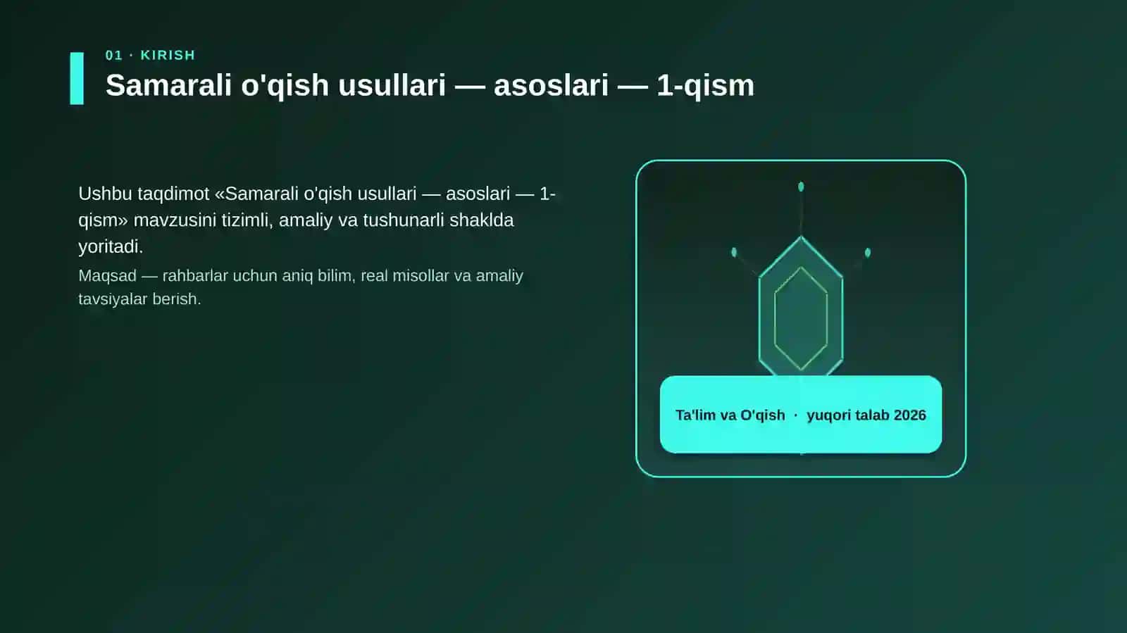 Samarali o'qish usullari — asoslari — 1-qism 3