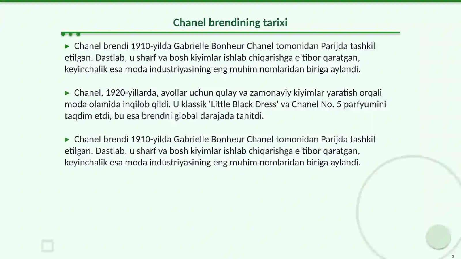 Chanel 3