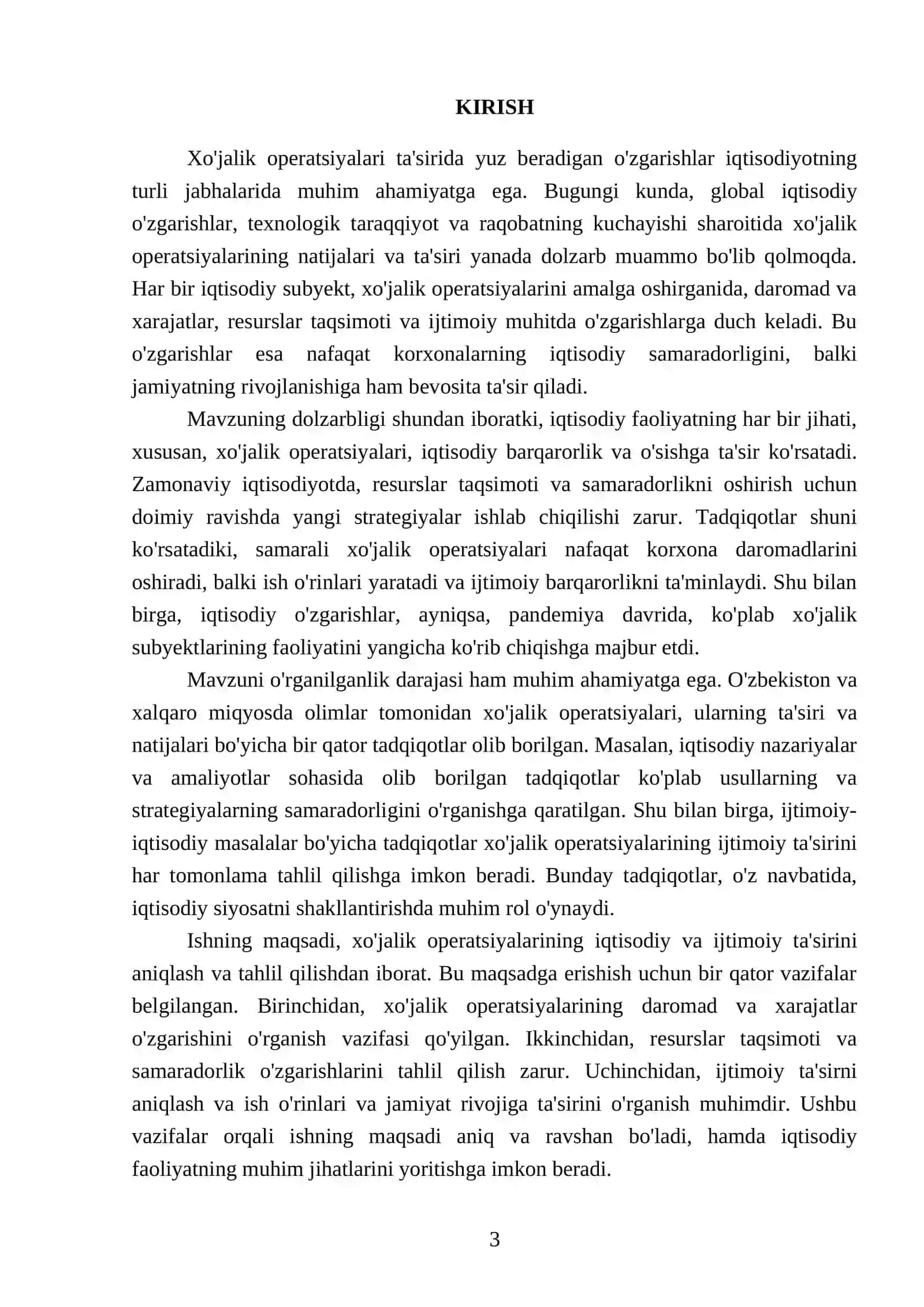 Xo'jalik operatsiyalari ta'sirida yuz beradigan o'zgarishlar 3