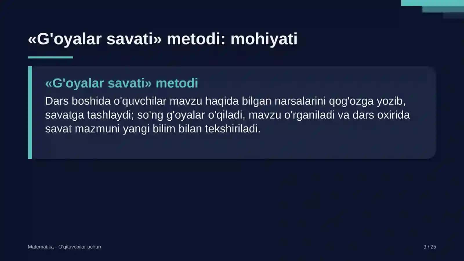 matematika darslarida g'oyalar savati metodidan foydalanish 5181 3
