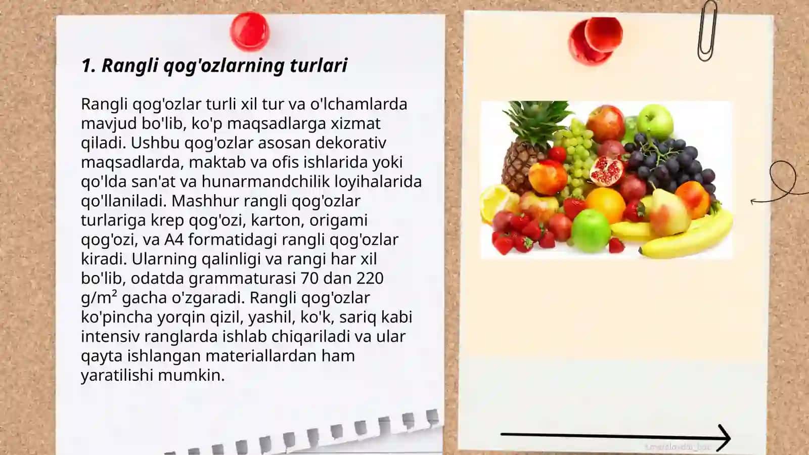 Rangli qog'ozlardan hajmdor meva va sabzavotlarni qurish va yasash 3
