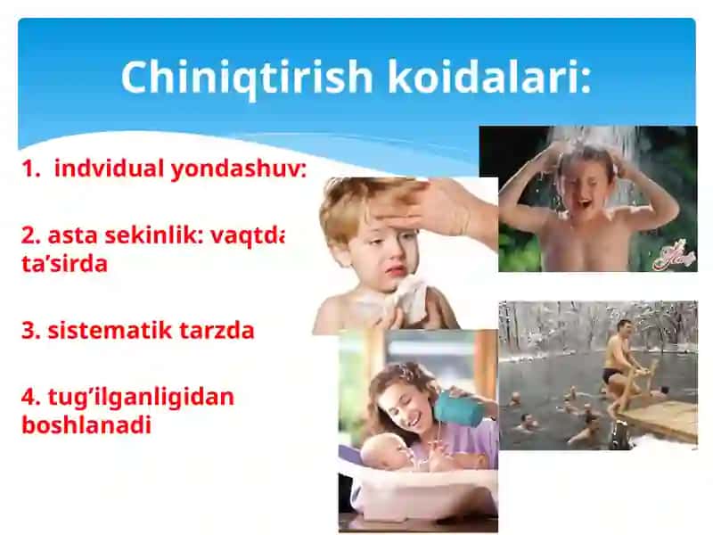Bolalarni chiniqtirish to’g’risida tushuncha 3