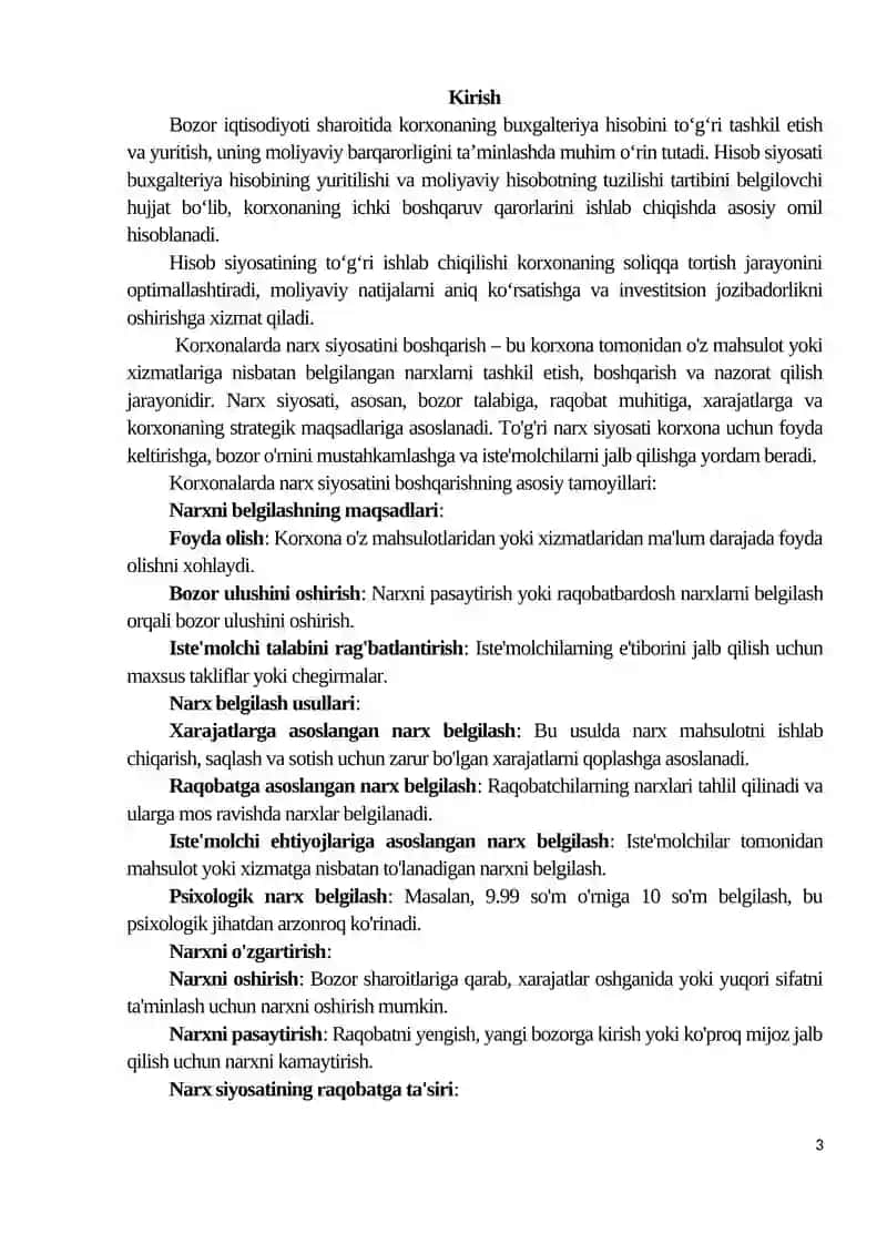 HISOB SIYOSATI 3