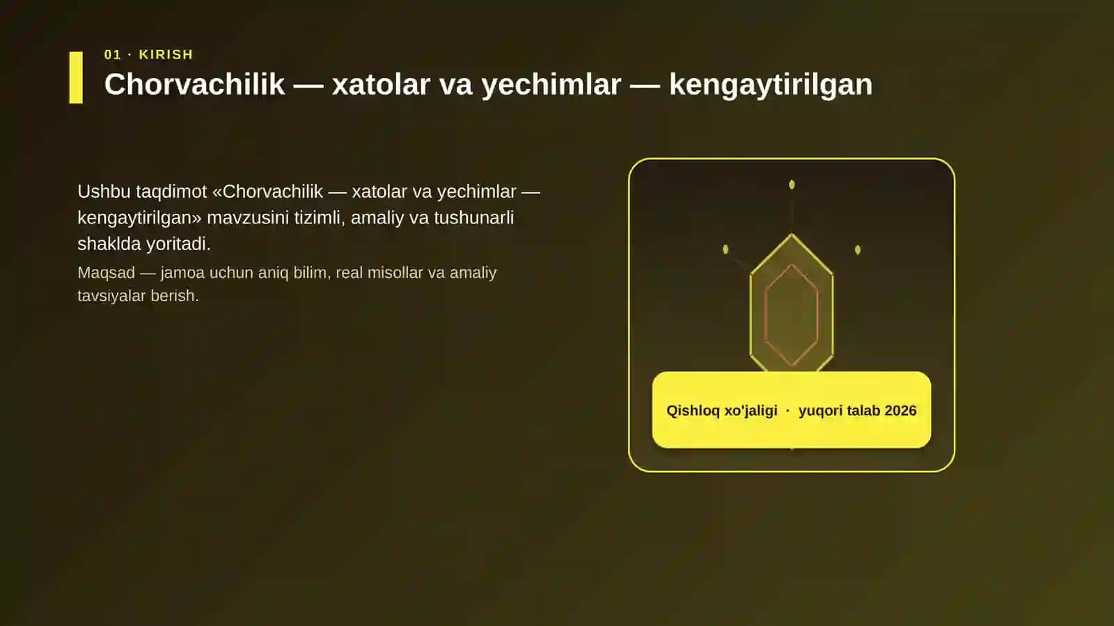 Chorvachilik - xatolar va yechimlar - kengaytirilgan 3