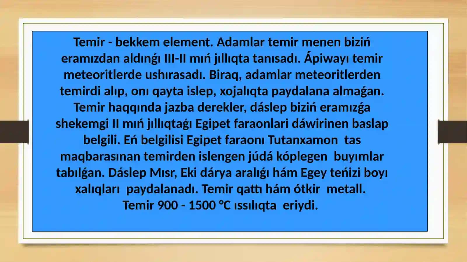 Orta Aziyanıń erte temir dáwiri sharwa xalıqları mádeniyatıJoba 3