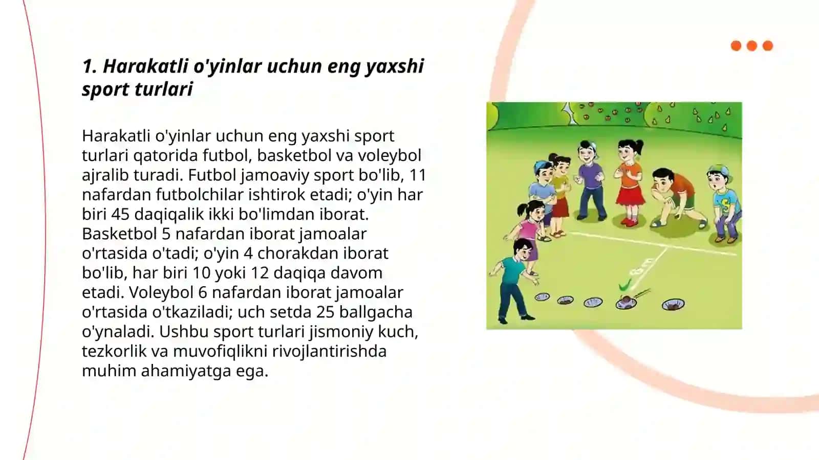 Harakatli o'yinlar uchun eng yaxshi sport turlari 3