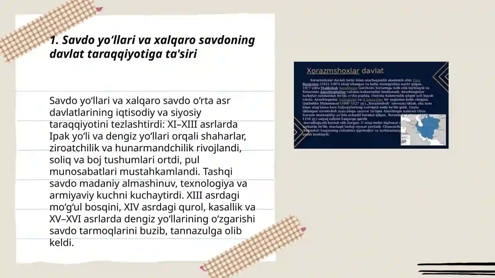 Rivojlangan o'rta asrlar davlatlari taraqqiyoti va tannazuli sabablari 3
