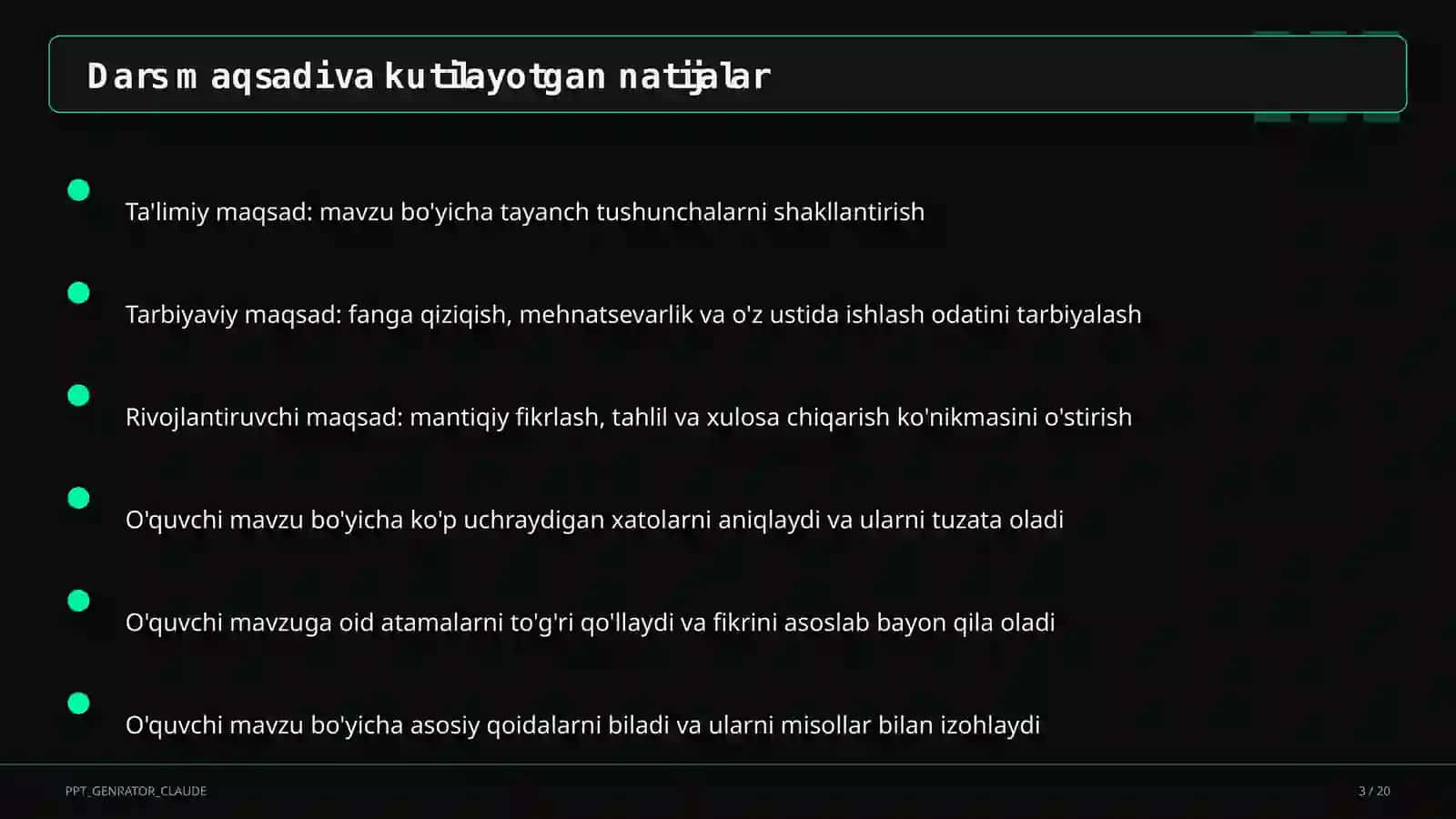 Huquq va iqtisodiyot asoslari (9–11) — o'qituvchilar uchun 3