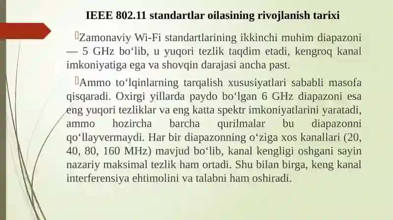 IEEE 802.11 x seriyasi 3