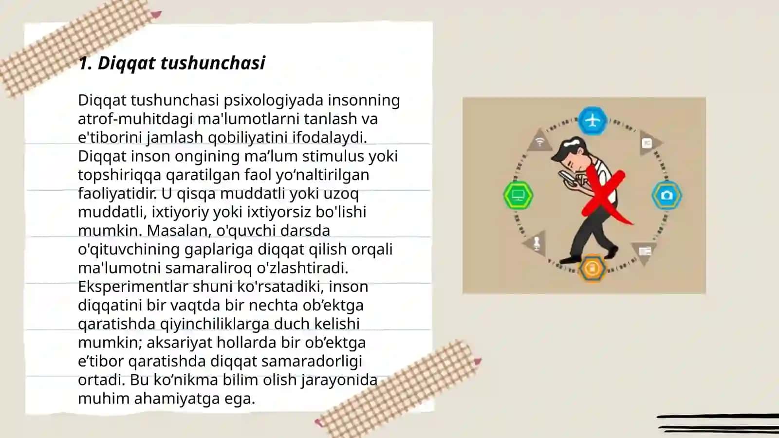 Diqqat haqida tushuncha va uning nerv-fiziologik asoslari 3