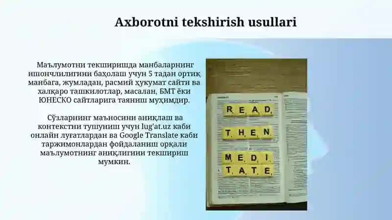 Axborot Manbalarini Baholash va Tanqidiy Fikrlash 3