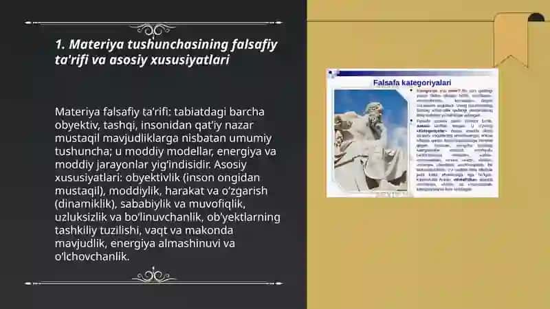Materiya kategoryasi falsafa fanidan 3